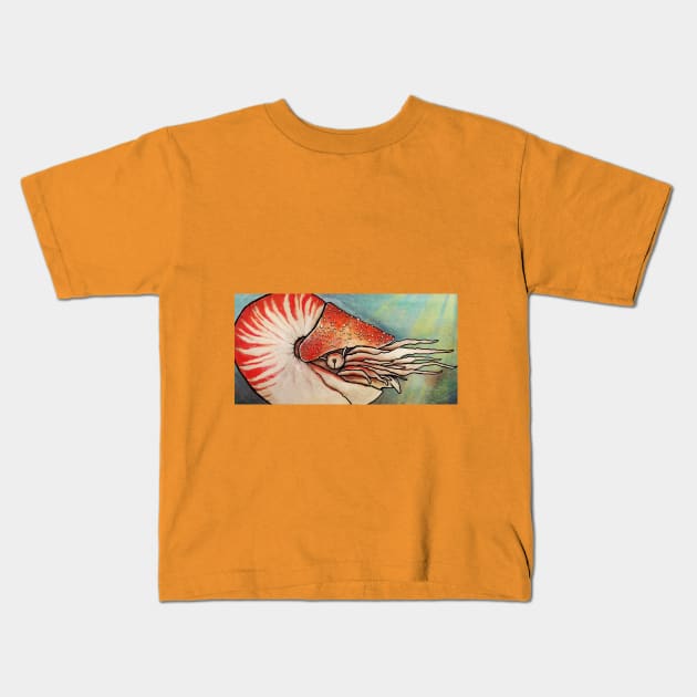 Nautilus Kids T-Shirt by mycologist